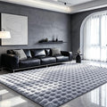 Gray Rabbit Plush Rug 4'x6', Fluffy Shaggy Area Rug by CHOVY