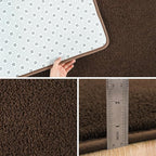 Pettop 6x9 ft Brown Area Rugs for Bedroom Living Room, Washable Memory Foam - Image 4