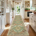 RELEANY Area Rugs Runner 3'x20' Washable Non-Slip, Floral Vintage Distress by RELEANY