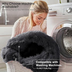 OLANLY Black Round Rugs for Bedroom - Image 3