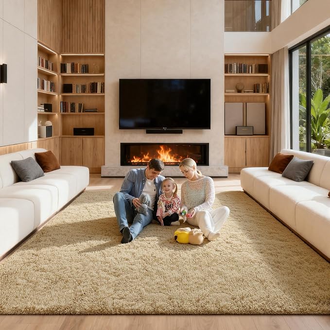 Area Rugs 9x12 Living Room, Large Fluffy Rugs by Unknown