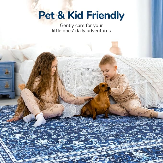 Lessymo Area Rugs 9x12 Living Room- Large Area Rug Machine Washable Area Rug - Image 9
