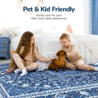 Lessymo Washable Area Rugs 6x9- Boho Area Rug Low Pile - Image 6