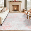 Latte&Fog Large 6x9 Pink Rugs, Modern Abstract Washable Area Rugs by LatteFog