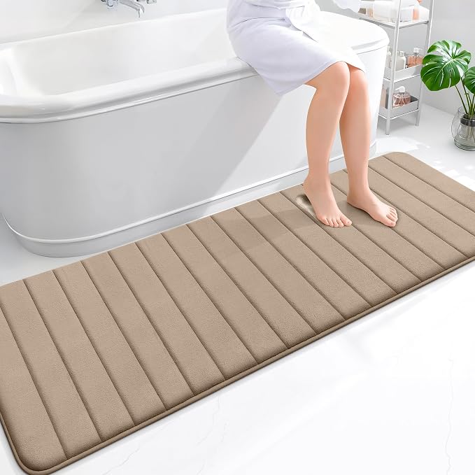 OLANLY Memory Foam Long Bathroom Rugs Runner 70x24, Super Soft Absorbent Bath by OLANLY