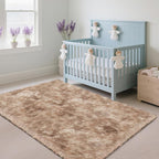 Fluffy Rug Shag Area Rug, Mottling Beige 2x4 Area Rugs - Image 2