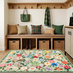 Area Rug Living Room Rugs: Floral 3x5 Washable Rug Vintage Soft Boho Non-Slip - Image 5