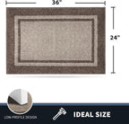 PURRUGS Dirt Trapping Door Mat 24" x 36", Non-Slip Machine Washable Entryway Rug - Image 2