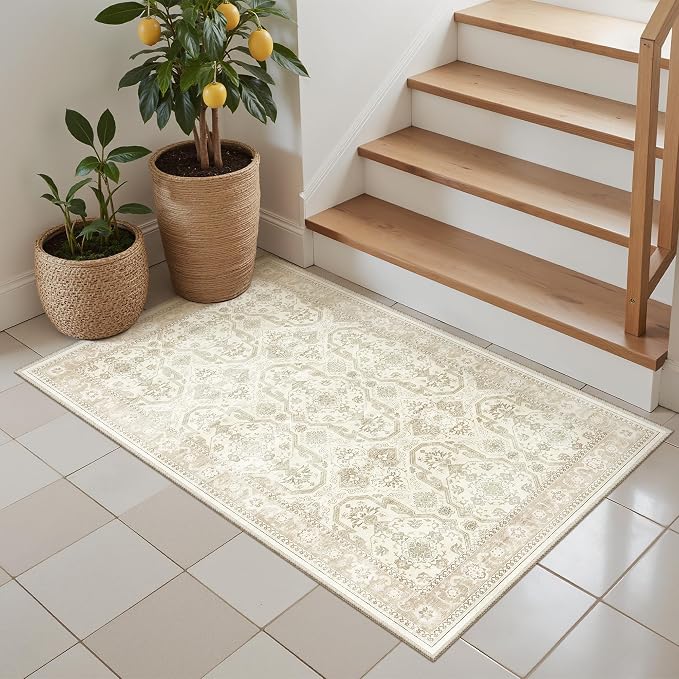Soalmost 2x3 Washable Rugs for Kitchen, Powder Room Small Area Rug Non-Slip - Image 3