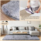 Mugorn 4x6 Rugs for Living Room, Large Fluffy Area Rugs for Bedroom, Soft - Image 4