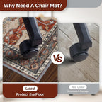 48"x60" Office Chair Mat for Hardwood Tile Floor, Under Desk Carpet Protector - Image 4