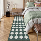 Lahome Zelie Checkered Washable 2x8 Green Runners - Image 9