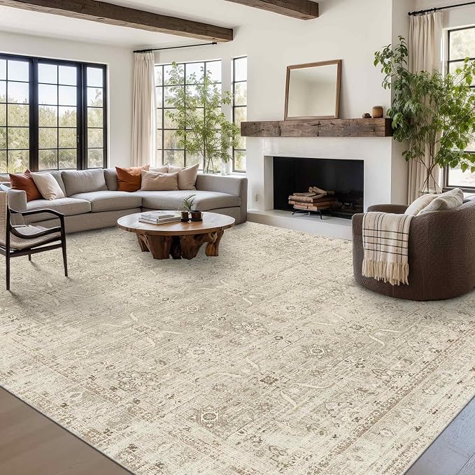 Rugxara 9x12 Area Rugs for Living Room Bedroom, Large Washable Rug, Non Slip & - Image 2