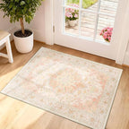 CAPALOCA Machine Washable Rugs Nursery Rug 2x3 Cute Girl Non Slip Low Pile by CAPALOCA