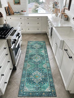 Moynesa Ultra-Thin Washable Vintage Runner Rug - Image 6