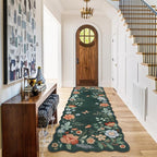 Lahome Floral Hallway Runner, 2X6 Washable Runner Rug Non-Slip, Ultra-Thin Soft - Image 3