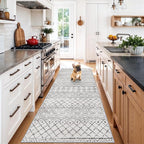 Moroccan 3x8 Runner Rug Hallway: Washable Farmhouse Runners - Image 4