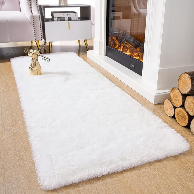Chicrug Soft Runner Rugs for Bedroom Living Room Plush Fluffy Rug 2x8 Feet - Image 2