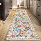 HEBE Hallway Runner Rug 2'8''x8' Washable Vintage Distressed Area Rugs Non Slip - Image 7