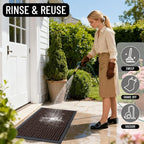OLANLY Front Door Mat Outside Entrance 71x23, Heavy Duty Sturdy Natural Rubber - Image 8