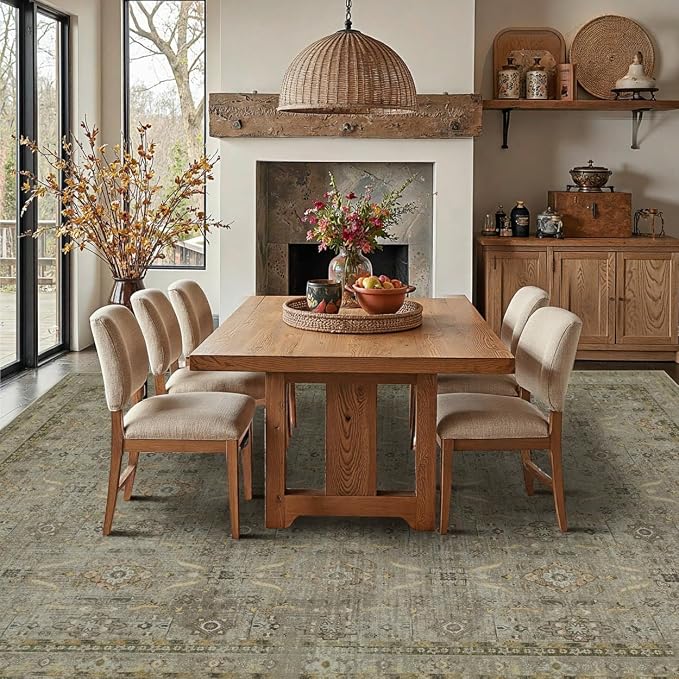 Rugxara 8x10 Area Rugs for Living Room Bedroom, Large Washable Rug, Vintage - Image 4