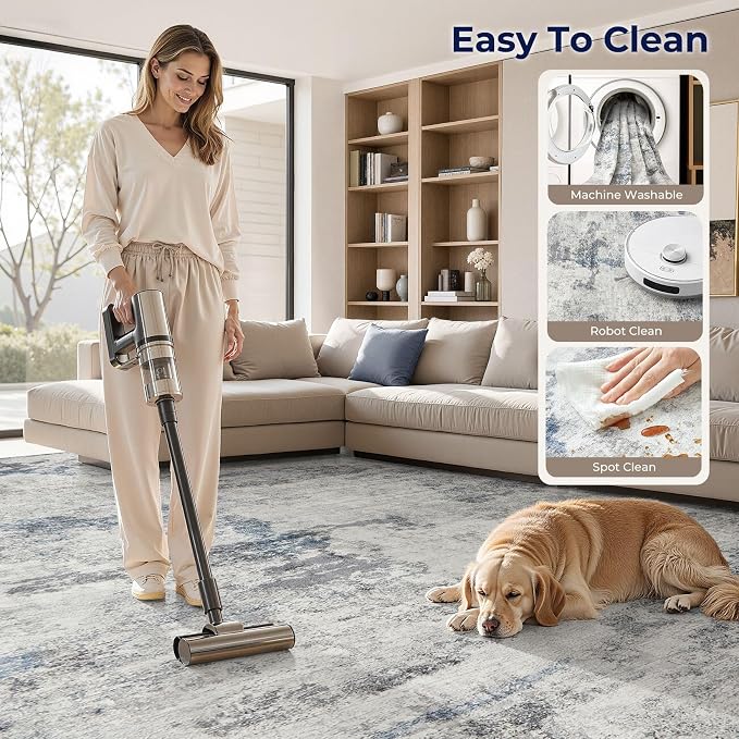 DMOYEST 9x12 Area Rug for Living Room, Washable & Non Slip Large Indoor Carpet - Image 7