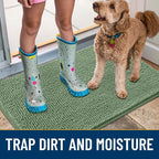 Smiry Dog Door Mat for Muddy Paws 71x46, Absorbent Dirt Trapper, Non-Slip - Image 3