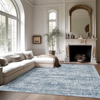 Soalmost 9x12 Area Rugs for Living Room, Non Slip Machine Washable Vintage Rugs - Image 2