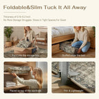 PureCozy 2x3 Washable Entryway Rug Brown Vintage Non Slip Door Mat Soft Low - Image 8