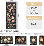 DUKINO 2x5 Runner Rug for Hallway, Washable Kitchen Floral Runner Rug - Image 2