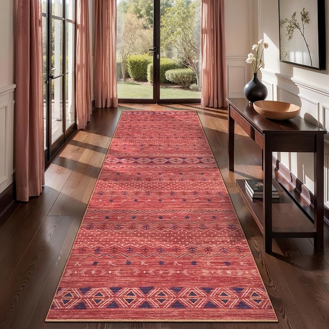SERISSA Hallway Runner Rug, Soft Low-Pile Geometric Indoor Long Carpet by SERISSAHomeDecorCollection