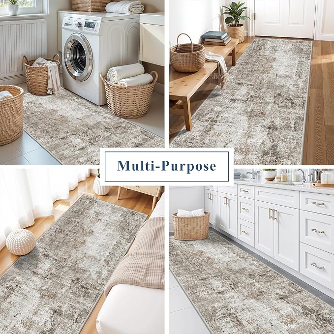 Washable Non Slip Runner Rug 3x8 – Hallway Runner Rug & Kitchen Carpet Runner – - Image 4