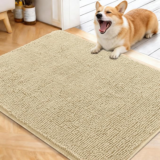 OLANLY Dog Door Mat for Muddy Paws 40x32, Absorbs Moisture and Dirt, Absorbent by OLANLY