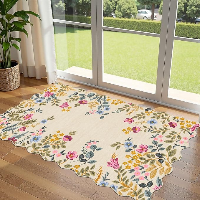 Colorful Floral Entry Rug by Othilic