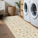 Rugxara 2x6 Floral Runner Rug, Washable Runners - Image 3