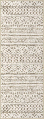 KUTA Moroccan Washable Runner Rug 2.6x8, Non-Slip Vintage Beige Boho Hallway - Image 8