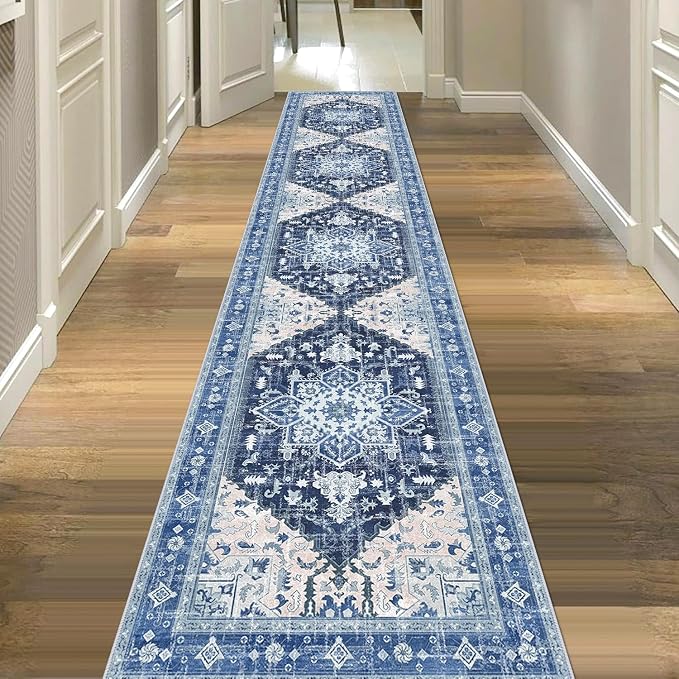 Yamaziot Washable Runner Rug, 2x10 Non-Slip Boho Vintage Hallway Rug Runner - Image 8