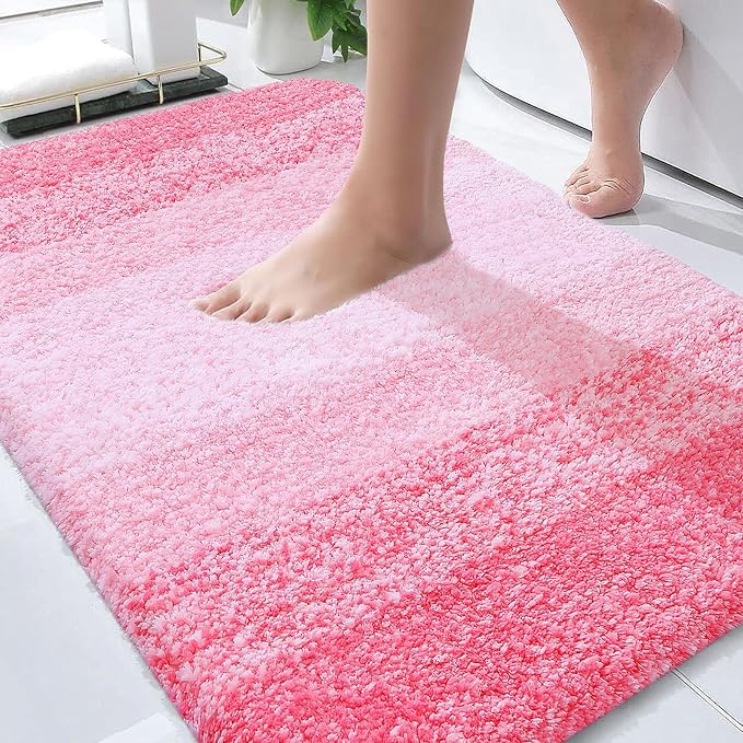 OLANLY Bathroom Rugs Mat 36x24, Extra Soft Absorbent Microfiber Bath Rugs by OLANLY