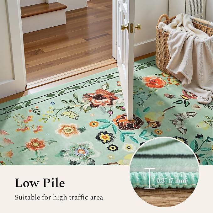 Rugflix 2x3 Small Area Rugs for Entryway, Washable Entrance Door Mat Non-Slip - Image 3
