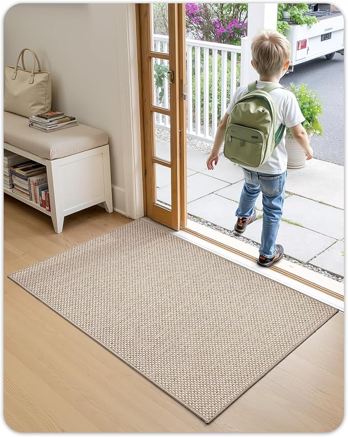 Color&Geometry Front Door Mat Indoor 26"x47", Ultra Non Slip Rubber Backed Dirt - Image 9