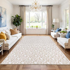 Vaukki 5x7 Area Rug for Living Room, Soft Fluffy Washable Modern Floral Indoor - Image 8