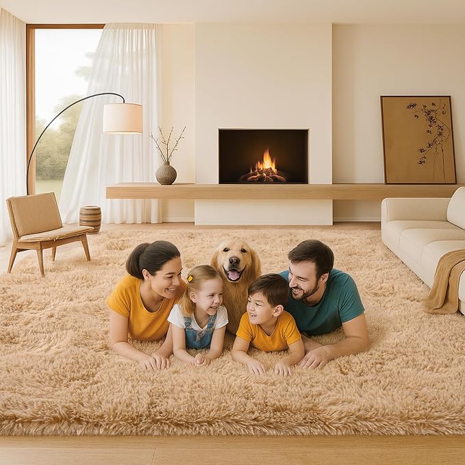 Fluffy Plush Shag Rug 5x7, Ultra Soft Rug - Image 3