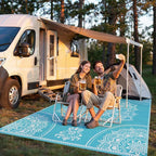 Pauwer Waterproof Outdoor Rug 8x10, Reversible Plastic Straw Patio Camping Rug - Image 7