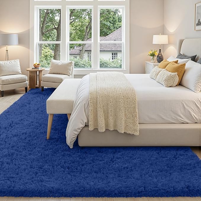 5x7 Area Rug for Living Room, Ultra Soft Fluffy Shag Rugs for Bedroom, Non-Slip - Image 3