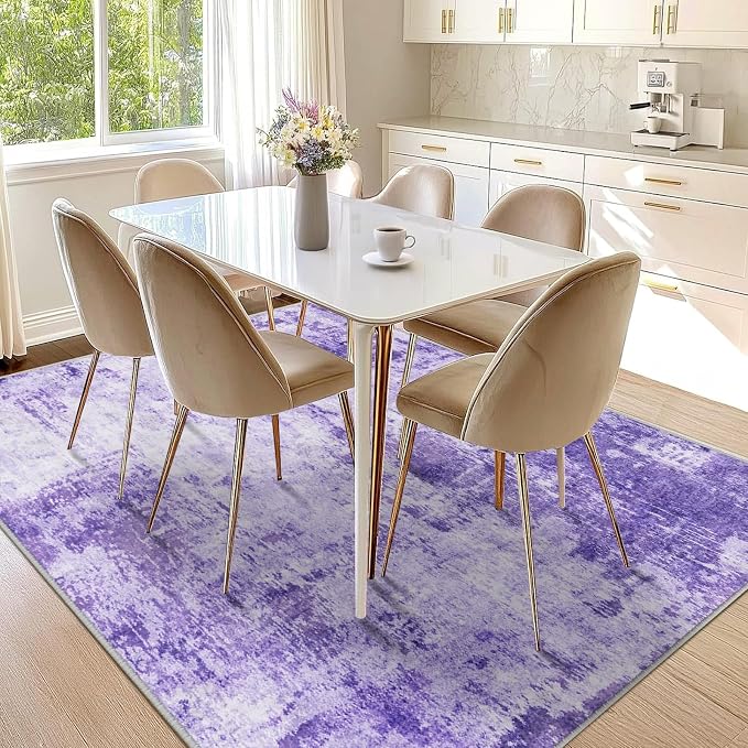 RELEANY Washable Area Rugs 10'x14 Non-Slip Modern Abstract Soft - Image 3