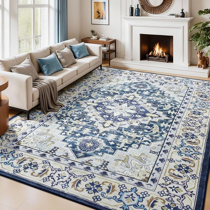 Lessymo 8 x 10 Area Rugs for Living Room, Machine Washable Area Rugs Boho Faux - Image 8