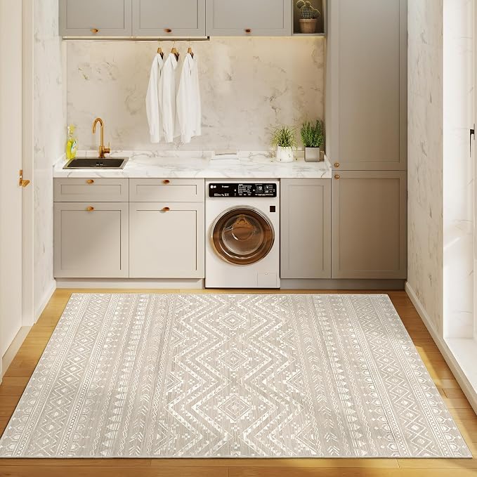 3x5 Washable Rug Moroccan Small Entryway Rug Non Slip Indoor Floor Carpet - Image 8