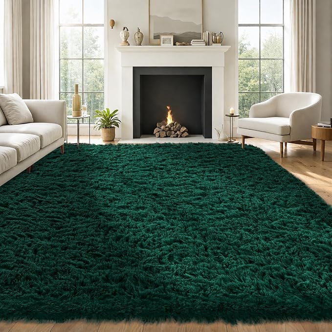 8x10 Area Rug for Living Room:Ultra Soft Fluffy Shag Purple Rugs, Large Fuzzy - Image 7