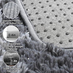 ONASAR 7x9 Area Rugs for Living Room Bedroom, Large Fluffy Grey and White Throw - Image 4