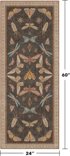Brown 2x5 Entryway Runner Rug, Washable Non Slip Carpet - Image 2